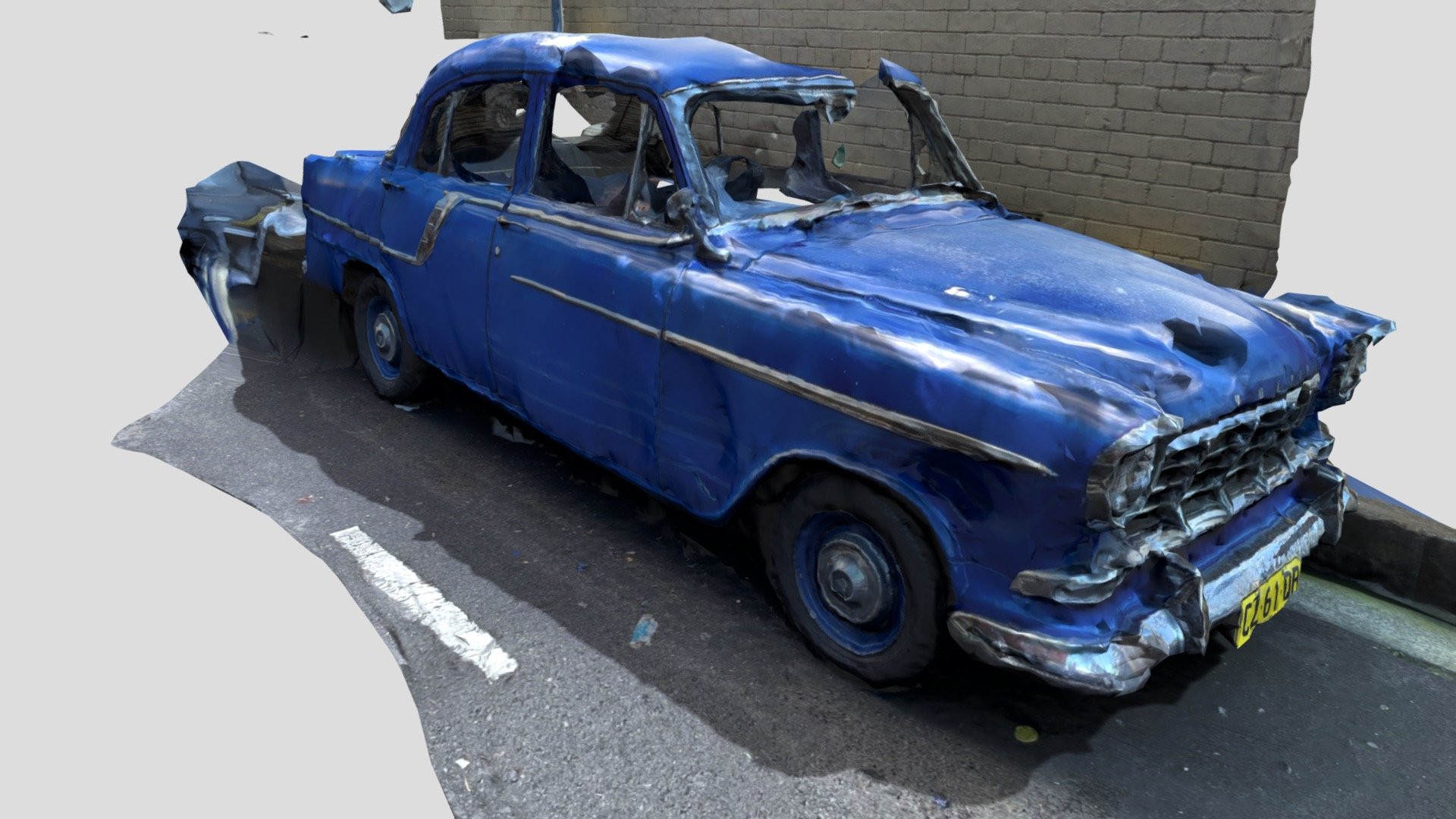 CUBAN BLUE CAR