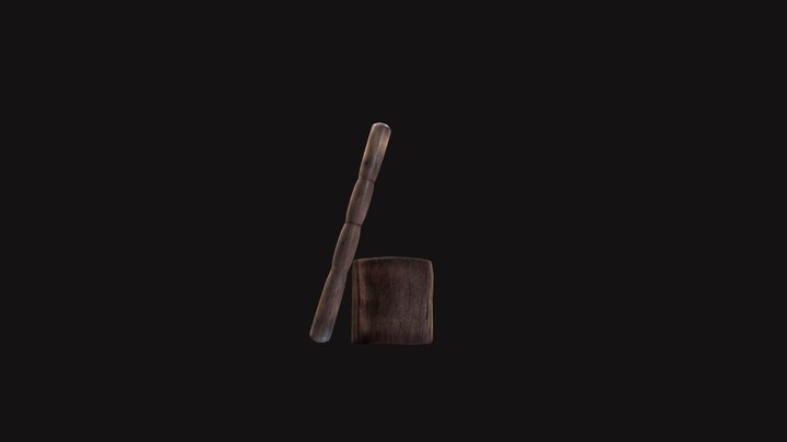 Mortar and Pestle - Indigenous Sacred Object 3D Model