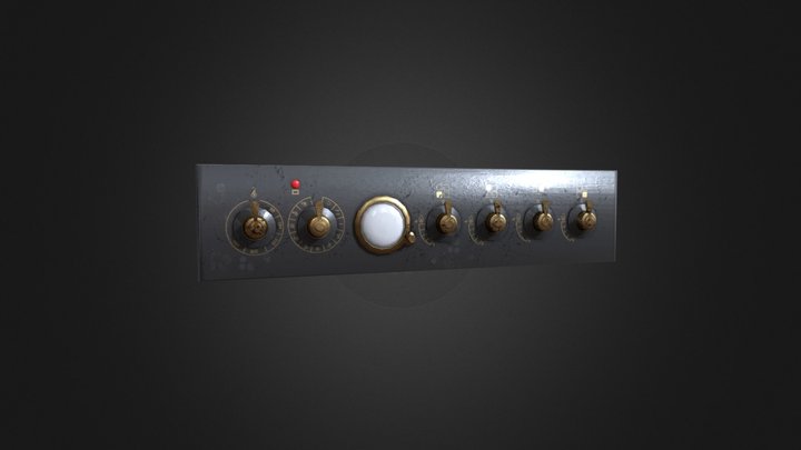 Electric Stove Control Panel 3D Model