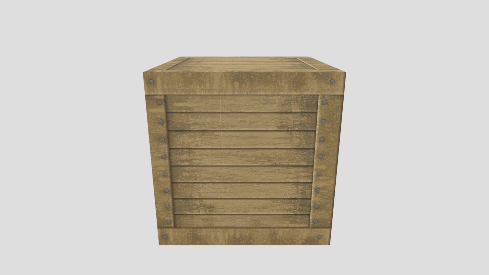 Simple Wooden Crate - 3D model by Foots0ldier [a64b7c7] - Sketchfab