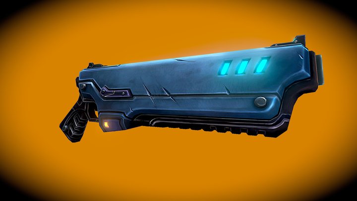 Artic Rifle - Handpainted 3D Model