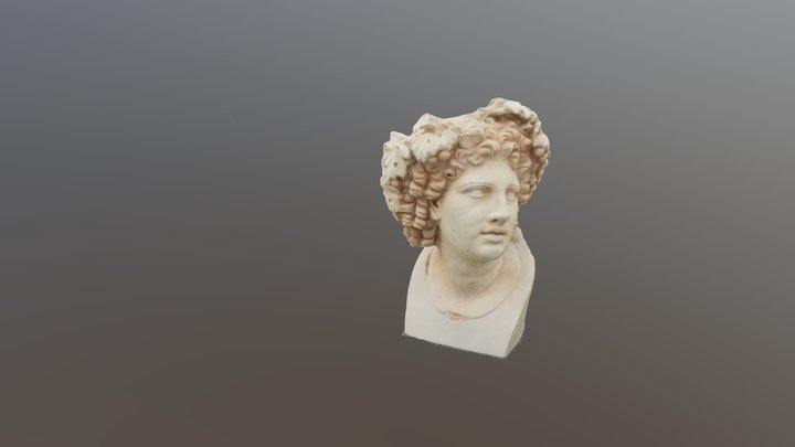 Dionysos with a vine leaf wreath 3D Model