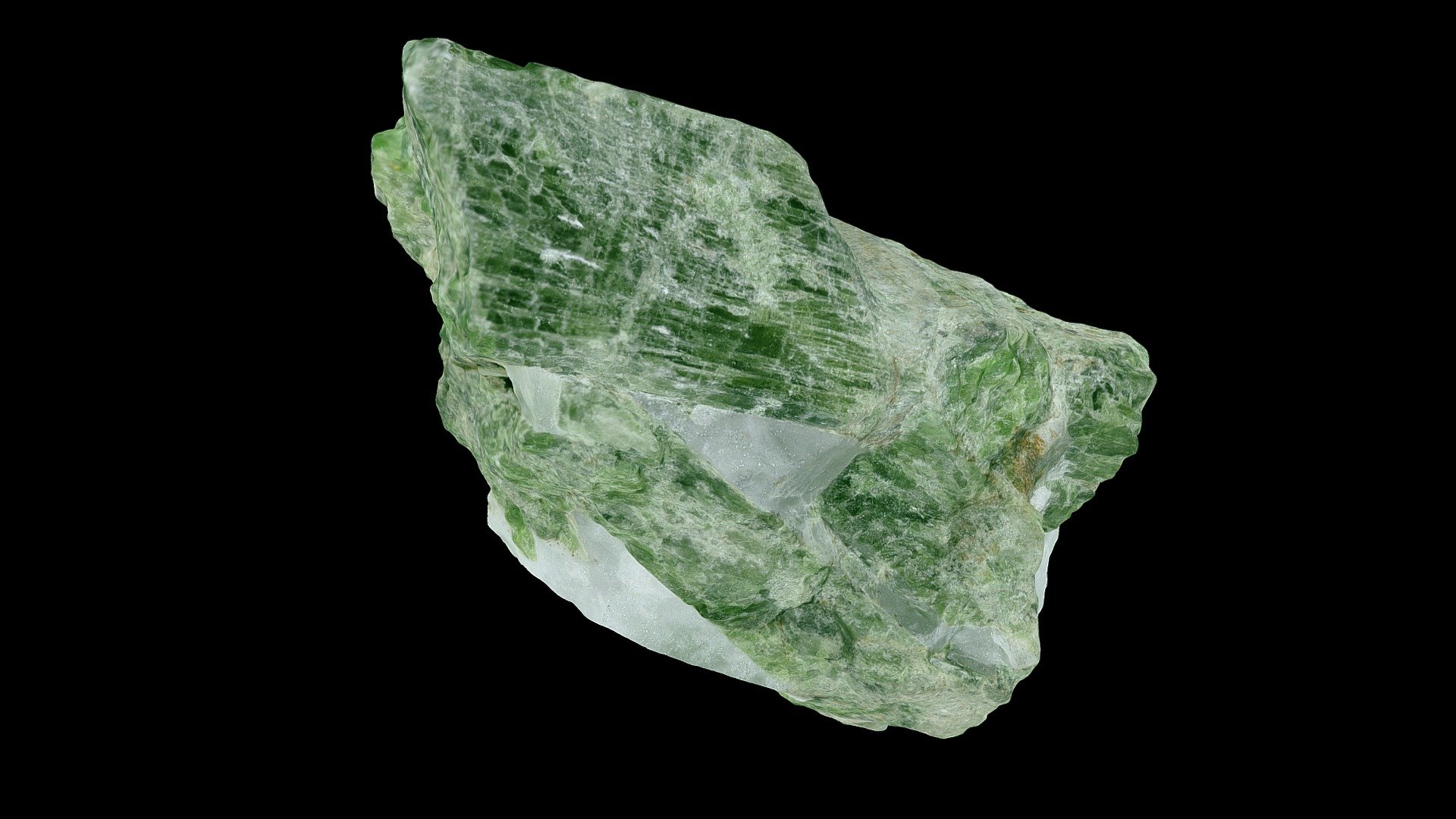 Diopside with quartz 6-19 — Sketchfab embed 3D viewer