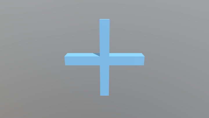 Blue Plus Sign 3D Model