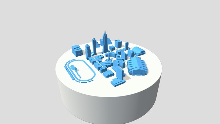 Visit Indy Building Models 3D Model