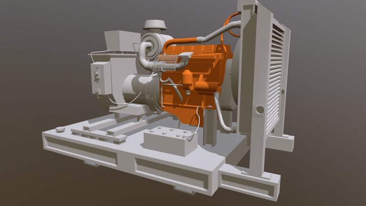 Diesel Engine 3D Model