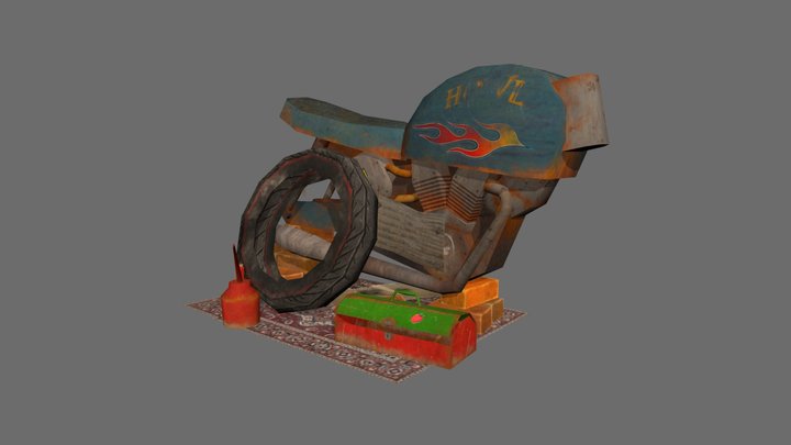 Rustborn - 3 Simple props 3D Model
