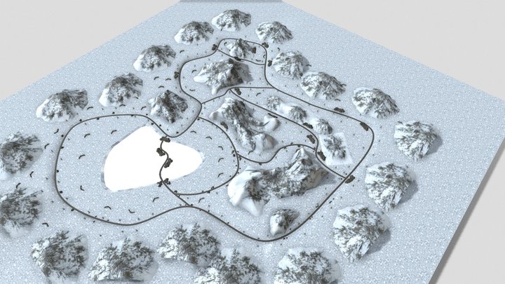 Snow Terrain 3D Model