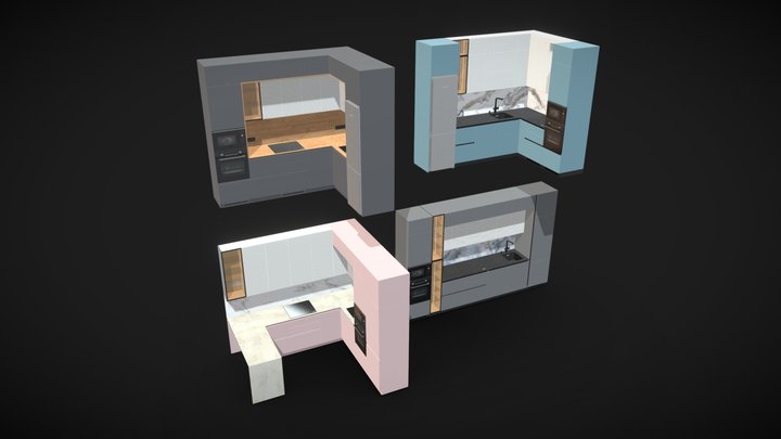 Kitchen set 2 3D Model