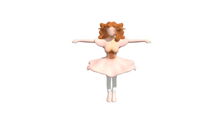 Ballerina with tutu 3D Model