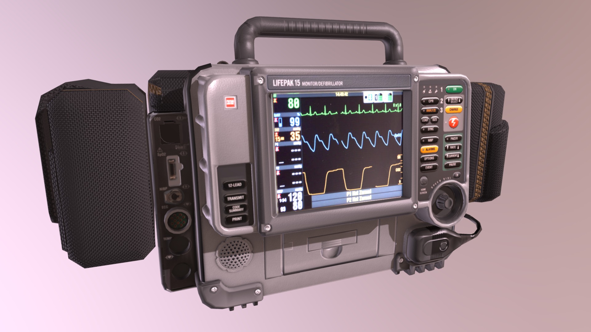 3D model Stryker Lifepak 15 - This is a 3D model of the Stryker Lifepak 15. The 3D model is about a digital camera with a screen.