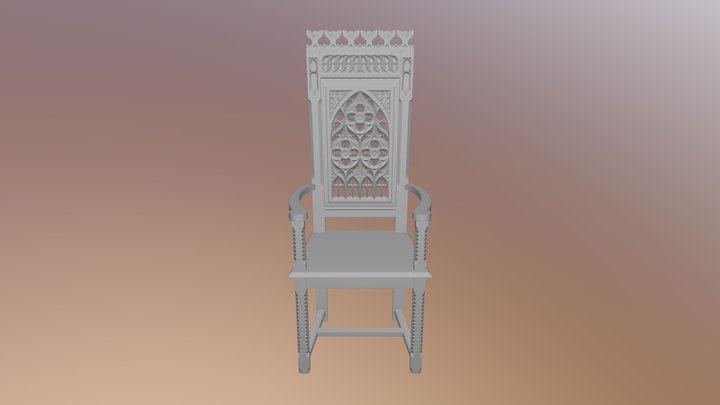 Gothic Armchair2 3D Model