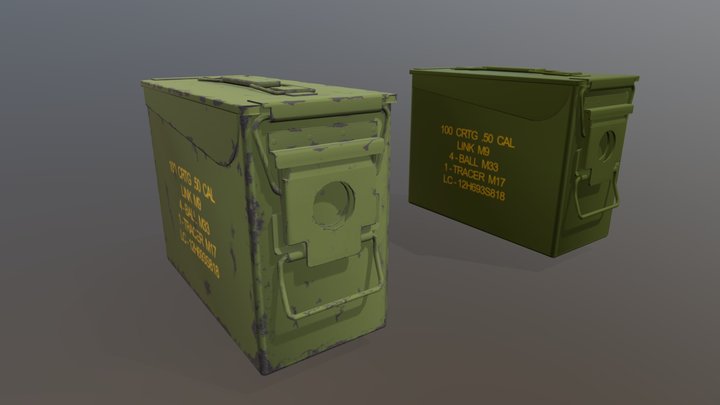 Ammo boxes, Old and New 3D Model