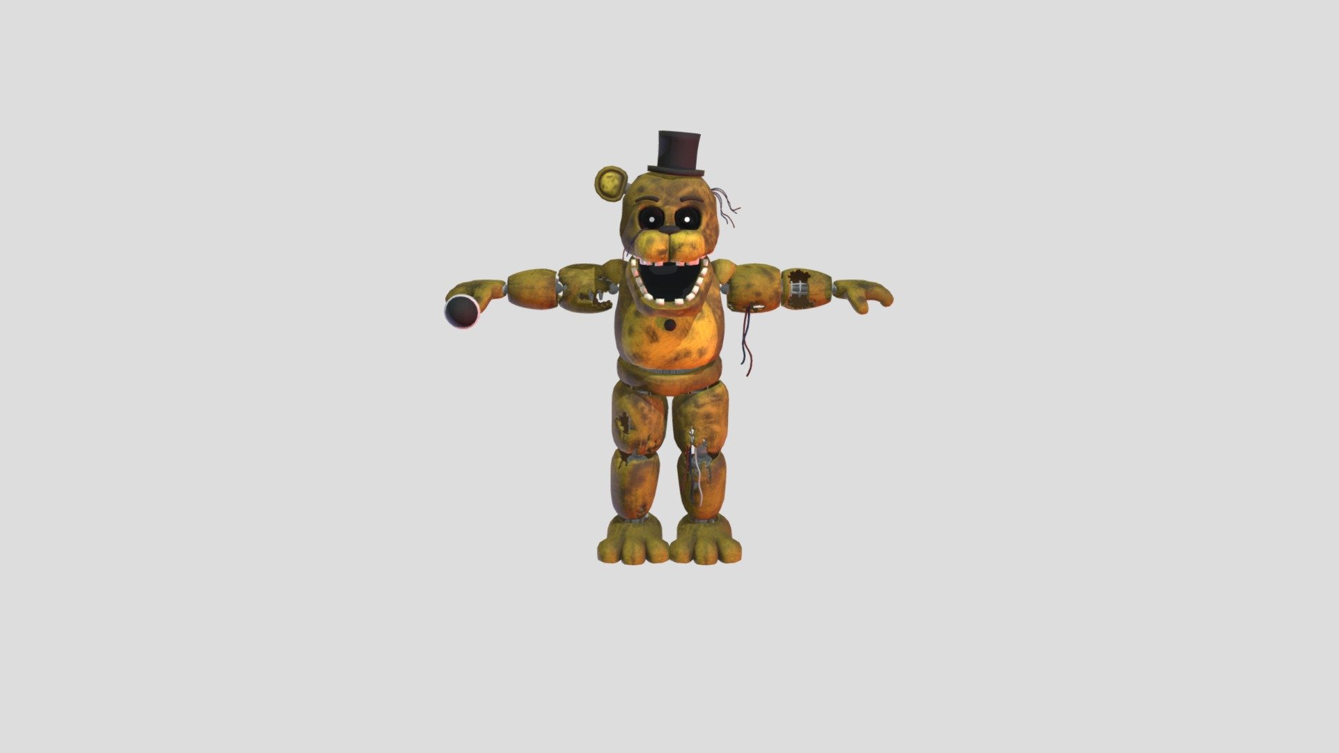 HW Withered Golden Freddy - Download Free 3D model by Freddy_Fazbear ...