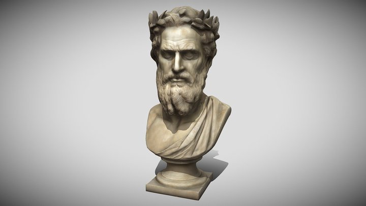 Greek God Bust 3D Model
