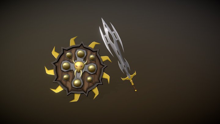 Sword and Shield 3D Model