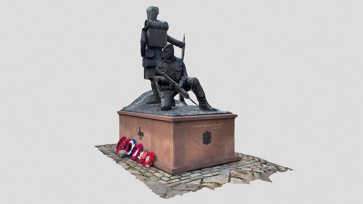 Gordon Highlanders Statue 3D Model