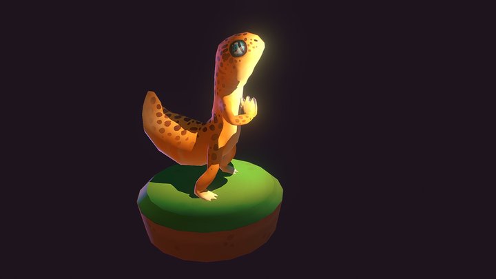 Praying Gecko 3D Model