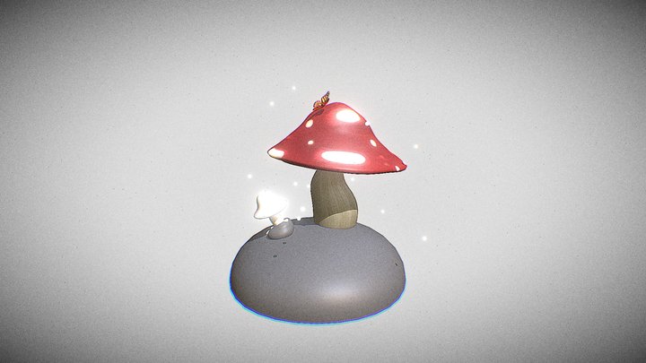 mushroom scene 3D Model