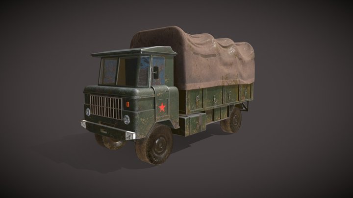 Generic Russian Cold War Era Truck 3D Model