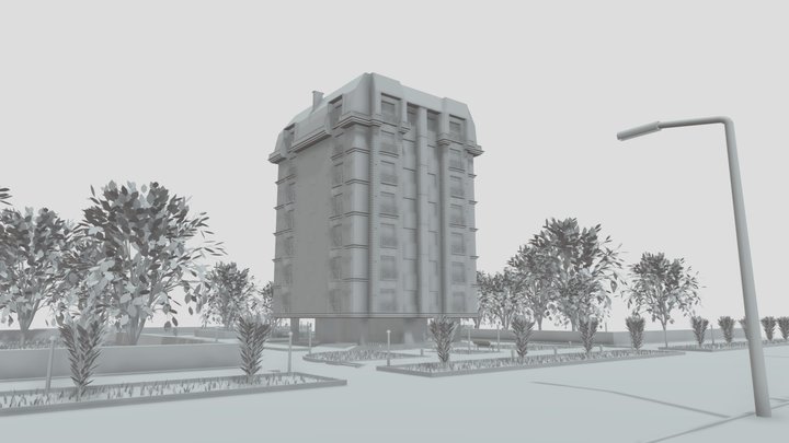Multi-storey building 3D Model