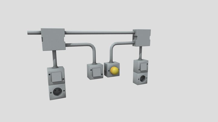 Intermediate switch circuit (School Project) 3D Model