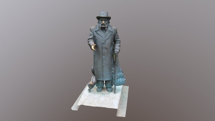 Monument to S. Pisakhov in Arkhangelsk 3D Model