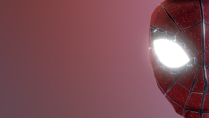 Iron Spiderman Head 3D Model