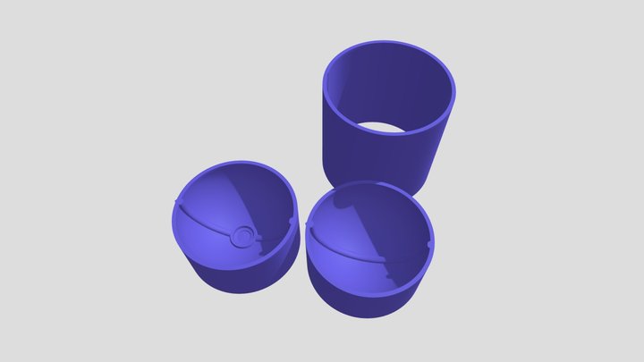 Mold for Bath Bomb Pokeball 9sm 3D Model