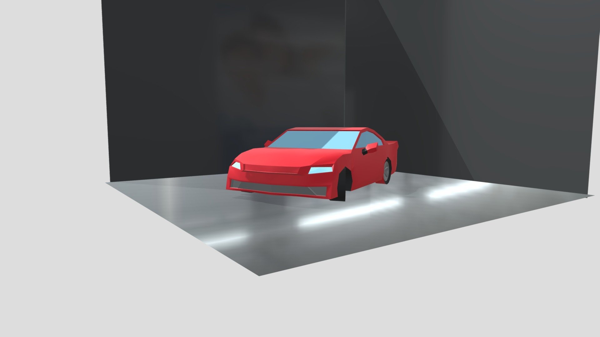 Low Polly Red Car