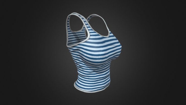 Tank Top for Female 2 3D Model