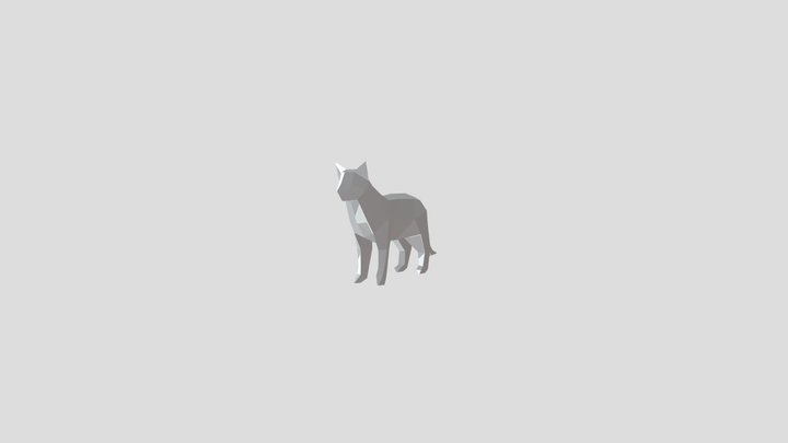 Low Poly Cat 3D Model