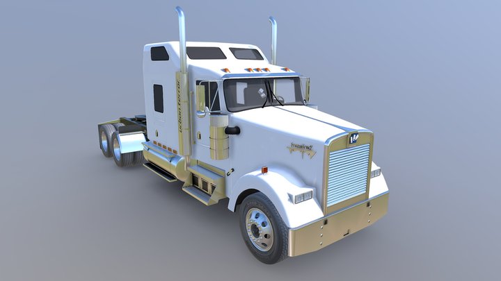 SM Truck Semi 01 3D Model