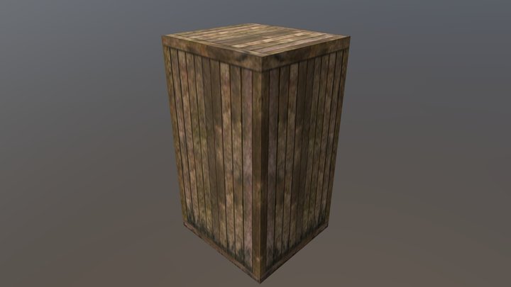 Wood Crate 3D Model