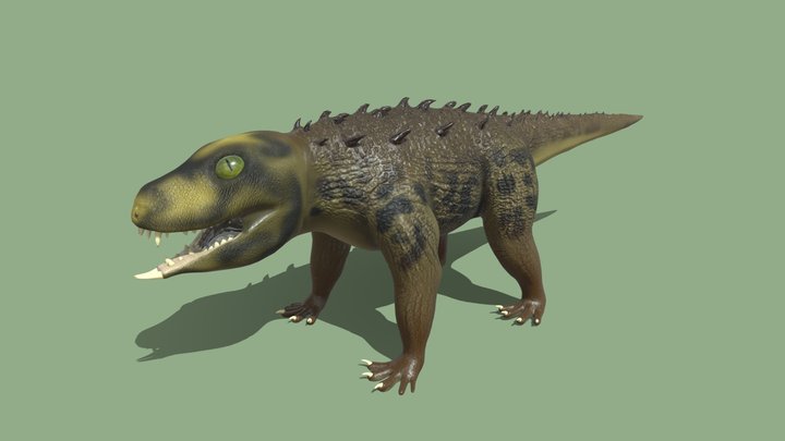 Yacarerani. Pre-historic omnivorous crocodile 3D Model