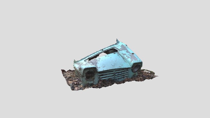 Vintage car bonnet 3D Model