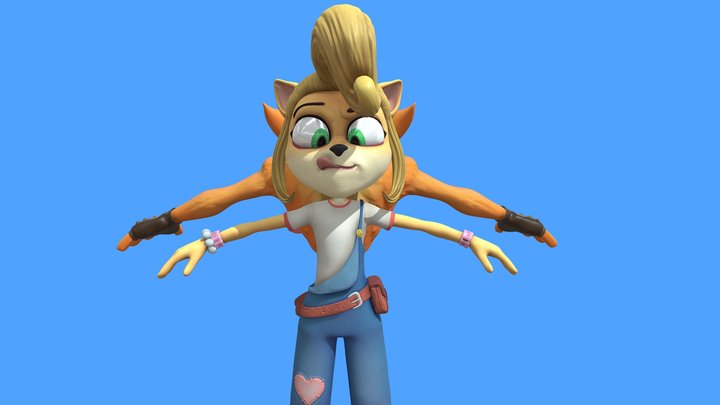 Crash and Coco (T-posed) 3D Model