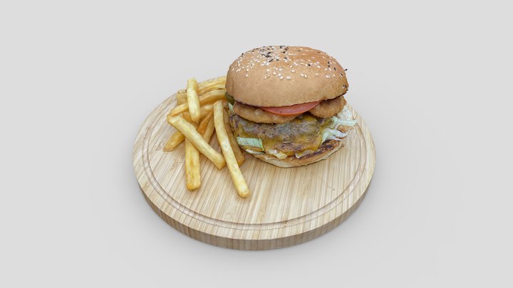 Mexican Tulum Burger 3D Model