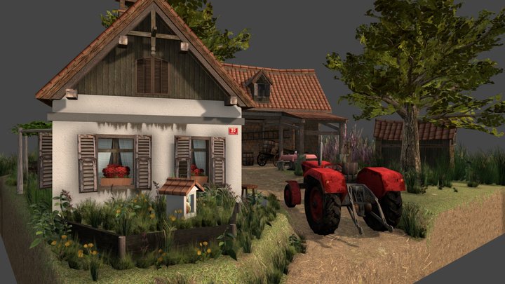 DAE Diorama - Grandma's House 3D Model