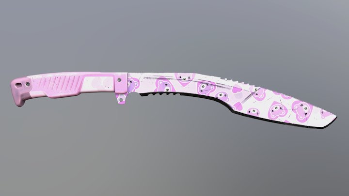 Kukri Knife - Hello Teddy Reskin 3D Model
