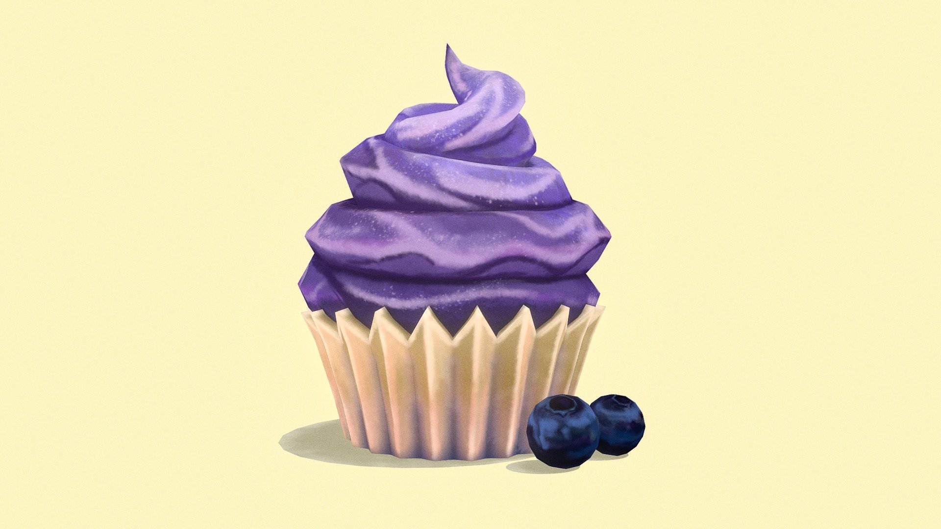 Blueberry cupcake