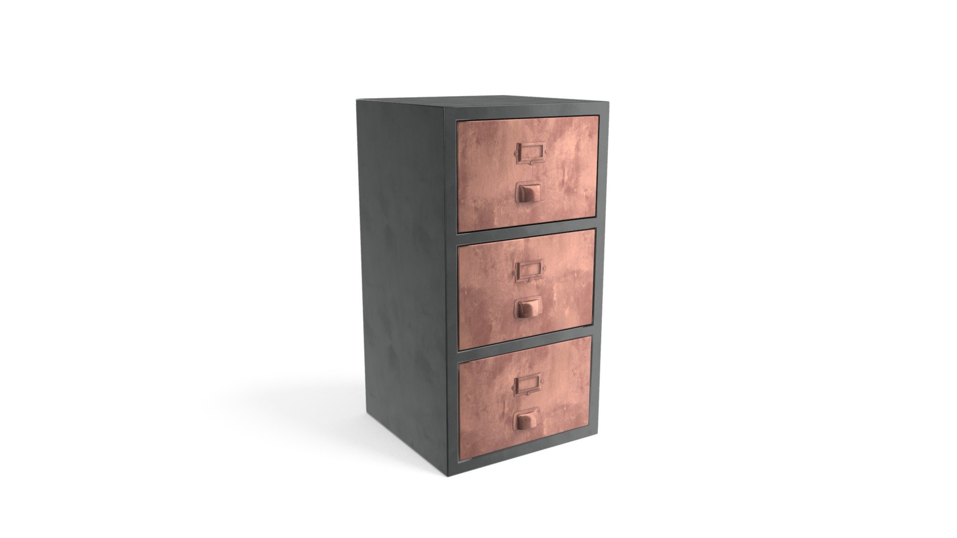 Stow Filing Cabinet 3 Drawers, Copper