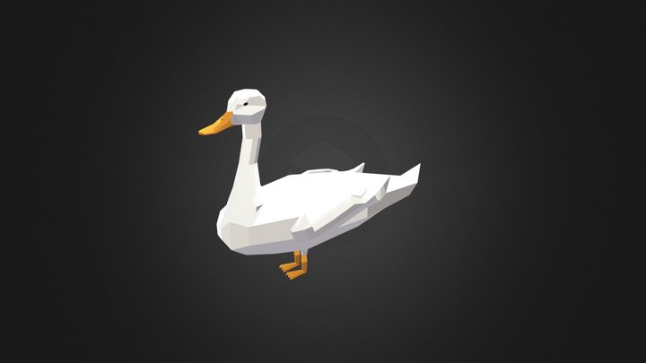 Duck - Low Poly, Rigged 3D Model