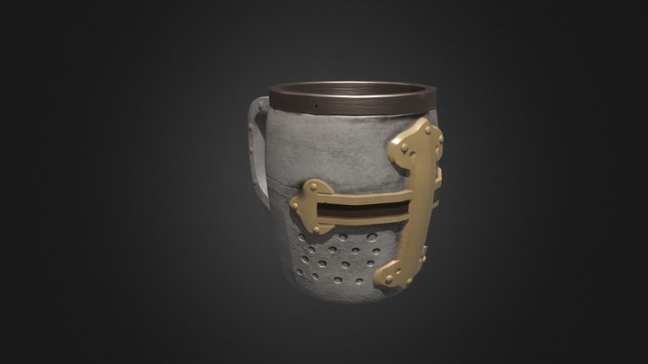 Medieval Knight mug 3D Model