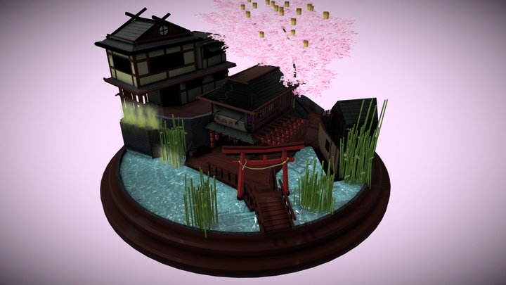1DAE12 Bouchier Amber City Scene (herexamen) 3D Model