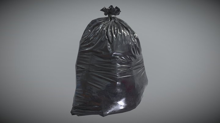 Garbage bag lowpoly 3D Model