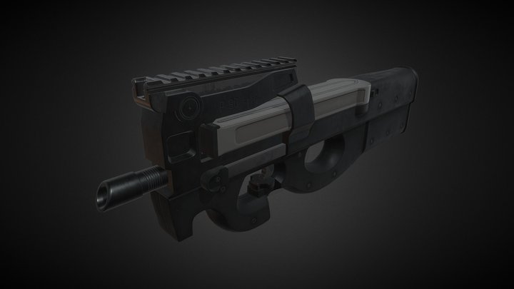 Arma de jogo P90 Modelo 3D $39 - .3ds .blend .c4d .fbx .max .ma