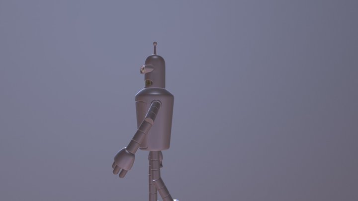 Bender to Futurama 3D Model