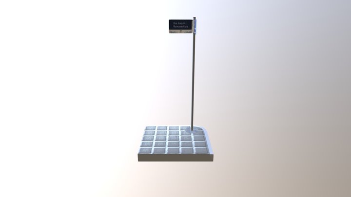 Placa de Logradouro 3D Model