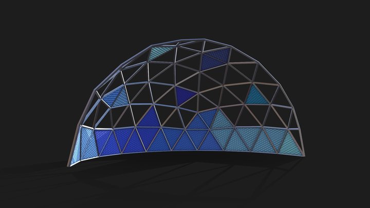 Tent Canopy - Geo Dome Quarter – Free 3D Model STL